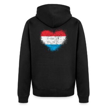 Luxembourg - Veste à capuche bio Premium Unisexe - noir - Dos - Nico (187cm)
