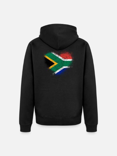 South Africa - Unisex Premium Organic Zip Hoodie - black
