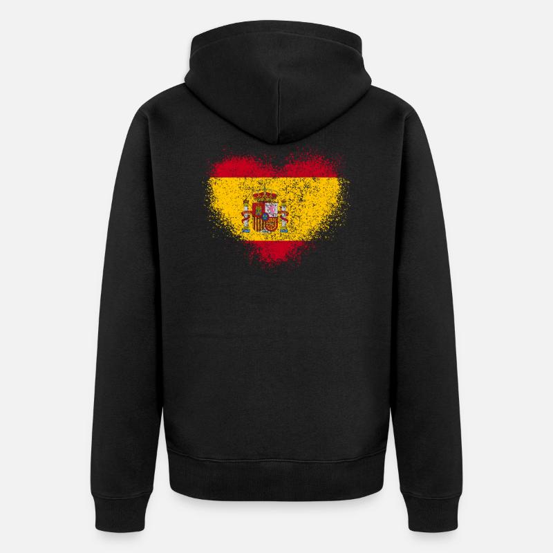 Espagne - Veste à capuche bio Premium Unisexe - noir