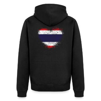 Thaïlande - Veste à capuche bio Premium Unisexe - noir - Dos - Nico (187cm)