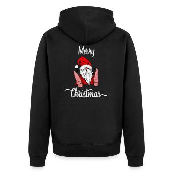 Noël drôle nain - Nain de jardin - Veste à capuche bio Premium Unisexe - noir - Dos - Nico (187cm)