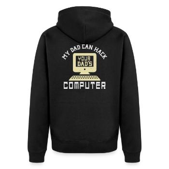 Hacker Shirt Enfants - Veste à capuche bio Premium Unisexe - noir - Dos - Nico (187cm)