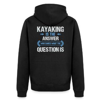 Faire du kayak est la réponse - Veste à capuche bio Premium Unisexe - noir - Dos - Nico (187cm)