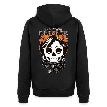 Santa Muerte - Veste à capuche bio Premium Unisexe - noir - Dos - Nico (187cm)