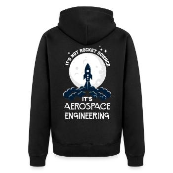 Ce n’est pas sorcier, c’est l’ingénierie aérospatiale - Veste à capuche bio Premium Unisexe - noir - Dos - Nico (187cm)
