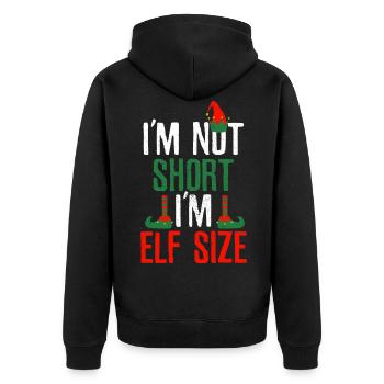 Nikolaus Weihnachten Weihnachtsmarkt Geschenk - Unisex Premium Bio Zip Hoodie - Schwarz - Hinten - Nico (187cm)