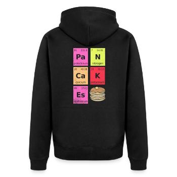 Chemiker Wissenschaftler Perioden System Pancakes - Unisex Premium Bio Zip Hoodie - Schwarz - Hinten - Nico (187cm)