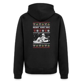 Merry Kart-Mas Gokart Ugly Karting Christmas - Unisex Premium Organic Zip Hoodie - black - Back - Nico (187cm)
