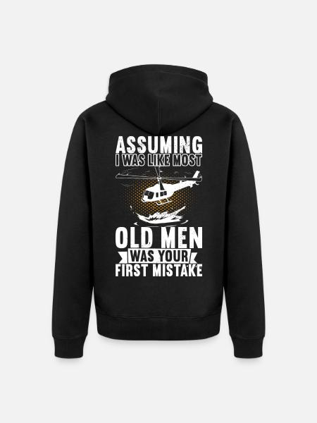 Helicopter Pilot - Unisex Premium Organic Zip Hoodie - black