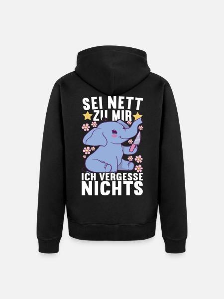 Lustige Sprüche Witzige Sprüche - Unisex Premium Bio Zip Hoodie - Schwarz