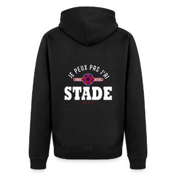 Je peux pas j'ai stade supporter football Paris - Veste à capuche bio Premium Unisexe - noir - Dos - Nico (187cm)
