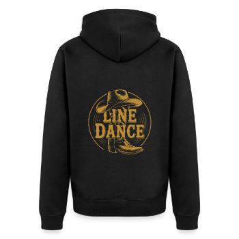 Line Dance Group Training My Dance Sport - Unisex Premium Organic Zip Hoodie - black - Back - Nico (187cm)