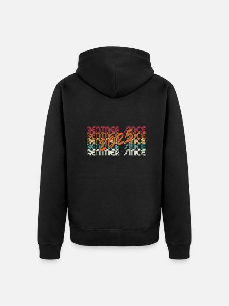 Rentner 2025 - Unisex Premium Bio Zip Hoodie - Schwarz