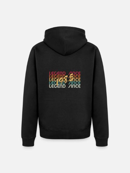 Legend since 1985 - Unisex Premium Bio Zip Hoodie - Schwarz