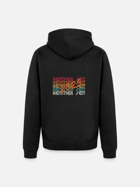 Rentner seit 2025 - Unisex Premium Bio Zip Hoodie - Schwarz