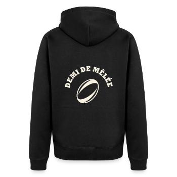 rugby position demi de mêlée - Veste à capuche bio Premium Unisexe - noir - Dos - Nico (187cm)
