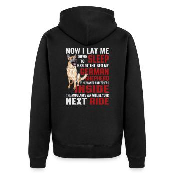 Bergers drôles Proverbes chiens Proverbes - Veste à capuche bio Premium Unisexe - noir - Dos - Nico (187cm)