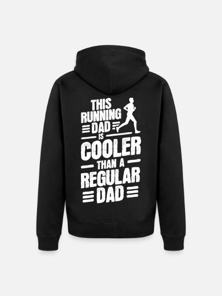 Running Dad - Unisex Premium Organic Zip Hoodie - black