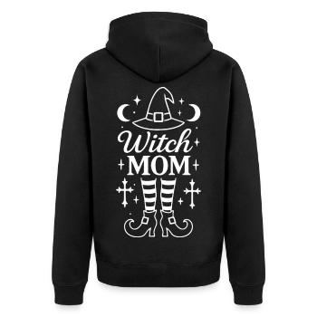 Sorcière Maman Halloween Costume Drôle Dicton - Veste à capuche bio Premium Unisexe - noir - Dos - Nico (187cm)