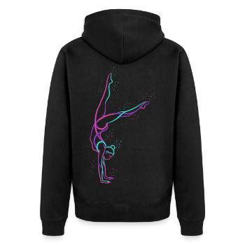 Gymnastique Adolescents - Gymnastes Gymnastique au sol Gymnastique artistique - Veste à capuche bio Premium Unisexe - noir - Dos - Nico (187cm)