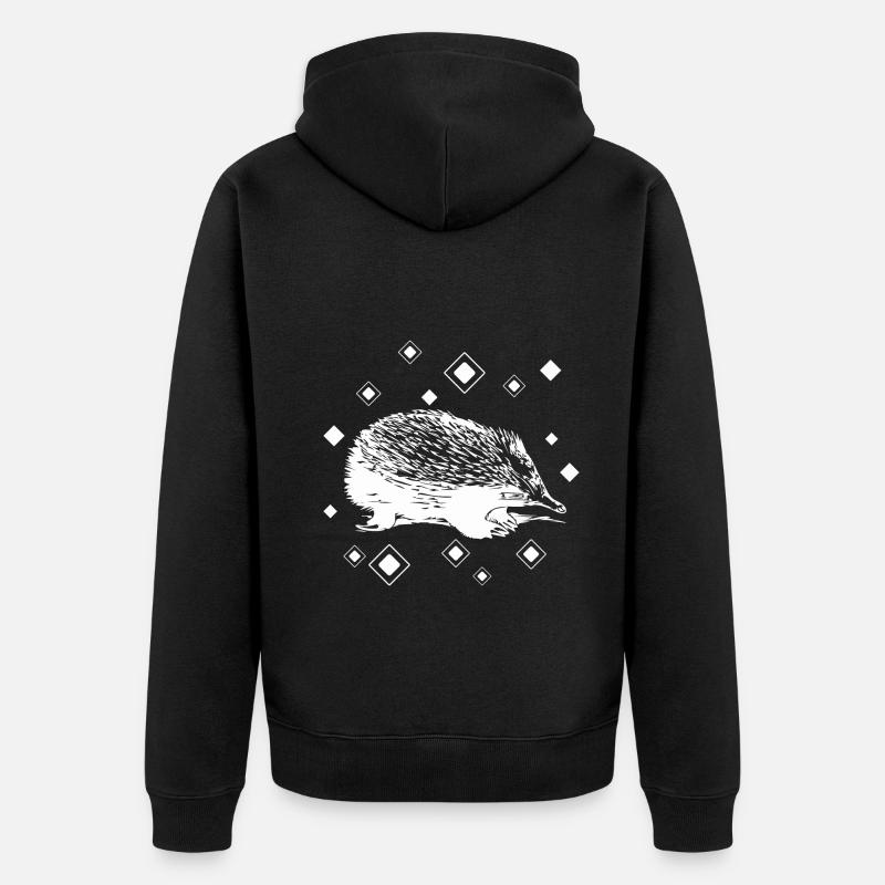 Igel - Unisex Premium Bio Zip Hoodie - Schwarz