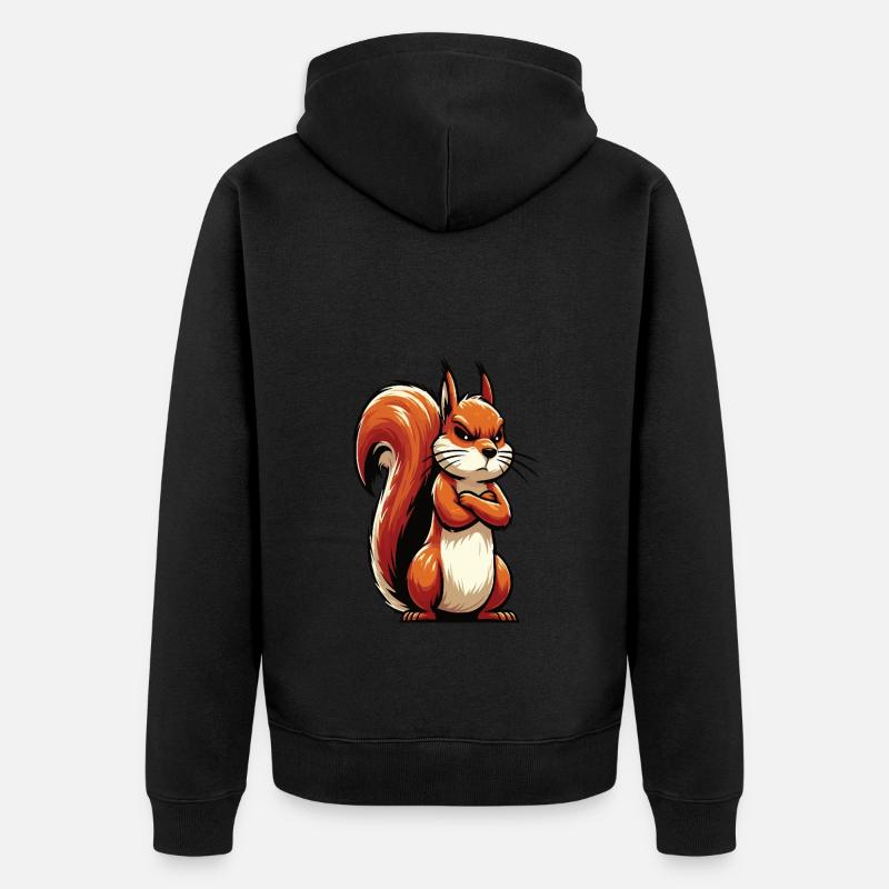 Écureuil Écureuil Écureuil Amoureux des rongeurs - Veste à capuche bio Premium Unisexe - noir