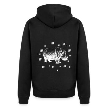 Hippo - Safari Wilderness Africa - Veste à capuche bio Premium Unisexe - noir - Dos - Nico (187cm)