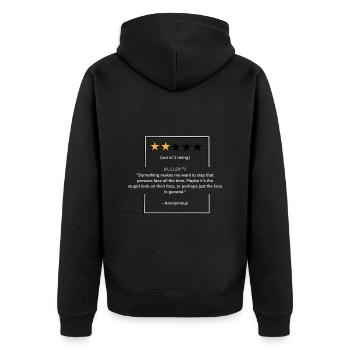 Classement 2 étoiles amusant pour les amis - Veste à capuche bio Premium Unisexe - noir - Dos - Nico (187cm)