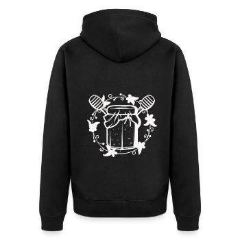 Bee Beekeeper Nature Conservation Honey - Sustainability - Unisex Premium Organic Zip Hoodie - black - Back - Nico (187cm)
