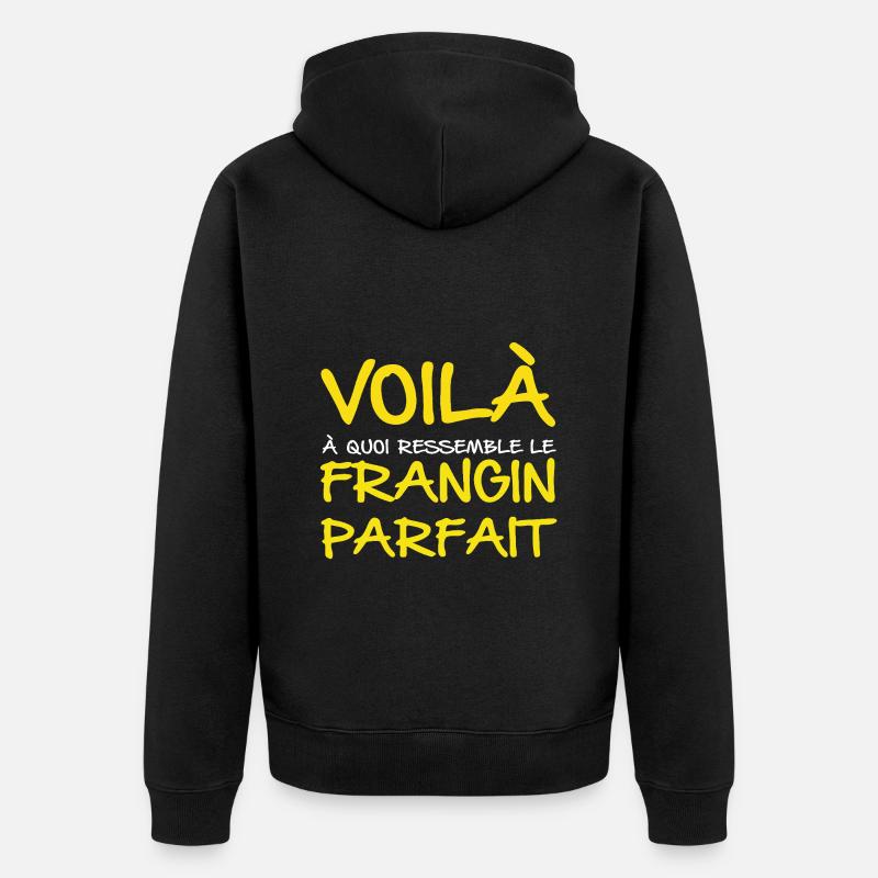 Perfekter Bruder - Unisex Premium Bio Zip Hoodie - Schwarz