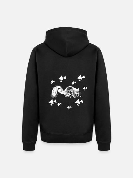 Squirrel - rodent - Unisex Premium Organic Zip Hoodie - black