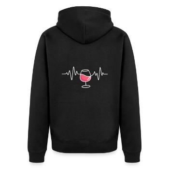 Verre à Cocktail aux baies sauvages Heartbeat - Veste à capuche bio Premium Unisexe - noir - Dos - Nico (187cm)