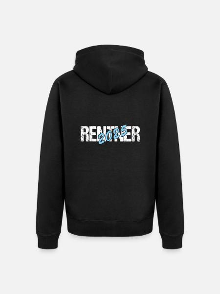 Rentner 2025 - Unisex Premium Bio Zip Hoodie - Schwarz