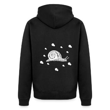 Escargot - Animal Field snail Conservation de la nature - Veste à capuche bio Premium Unisexe - noir - Dos - Nico (187cm)