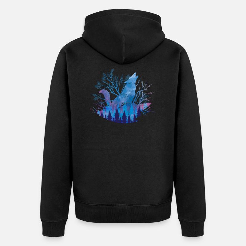 Wolf - Veste à capuche bio Premium Unisexe - noir