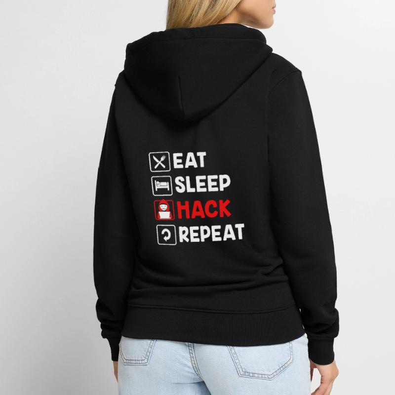 Cybersecurity Cyber Programmierer Hacker Unisex Premium Bio Zip Hoodie