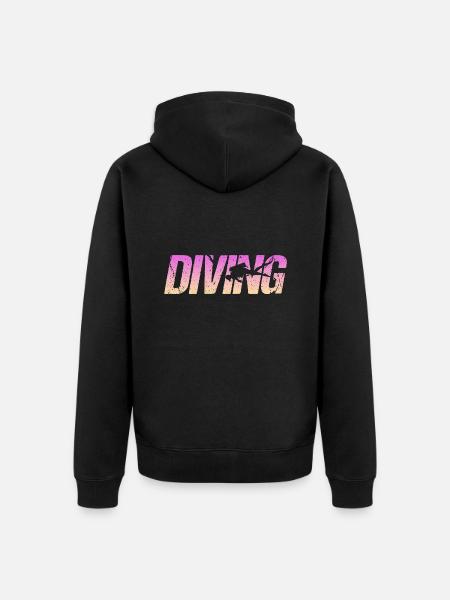 Tauchen Diving - Unisex Premium Bio Zip Hoodie - Schwarz