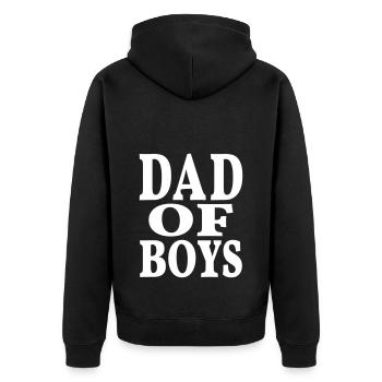 Père fils papa fils meilleur papa des garçons fête des pères - Veste à capuche bio Premium Unisexe - noir - Dos - Nico (187cm)
