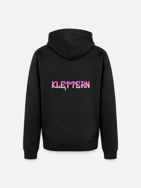 Kletterer Boulderer klettern bouldern Geschenk - Unisex Premium Bio Zip Hoodie - Schwarz