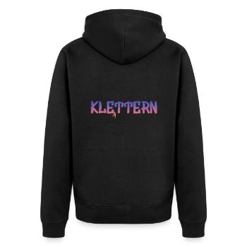 Kletterer Boulderer klettern bouldern Geschenk - Unisex Premium Bio Zip Hoodie - Schwarz - Hinten - Nico (187cm)