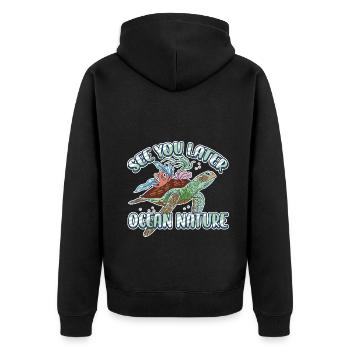 À plus tard Ocean Nature Marine Biologist - Veste à capuche bio Premium Unisexe - noir - Dos - Nico (187cm)