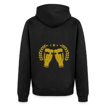 Bière - Mug à bière - Fête - Tente à bière - Festival folklorique - Veste à capuche bio Premium Unisexe - noir - Dos - Nico (187cm)