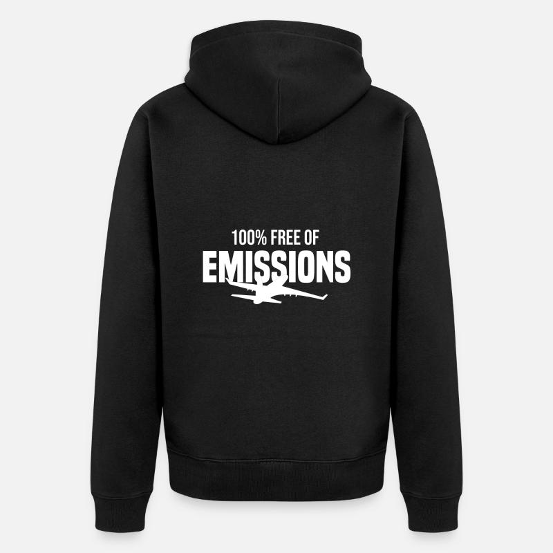100% sans émissions - planeur - Veste à capuche bio Premium Unisexe - noir