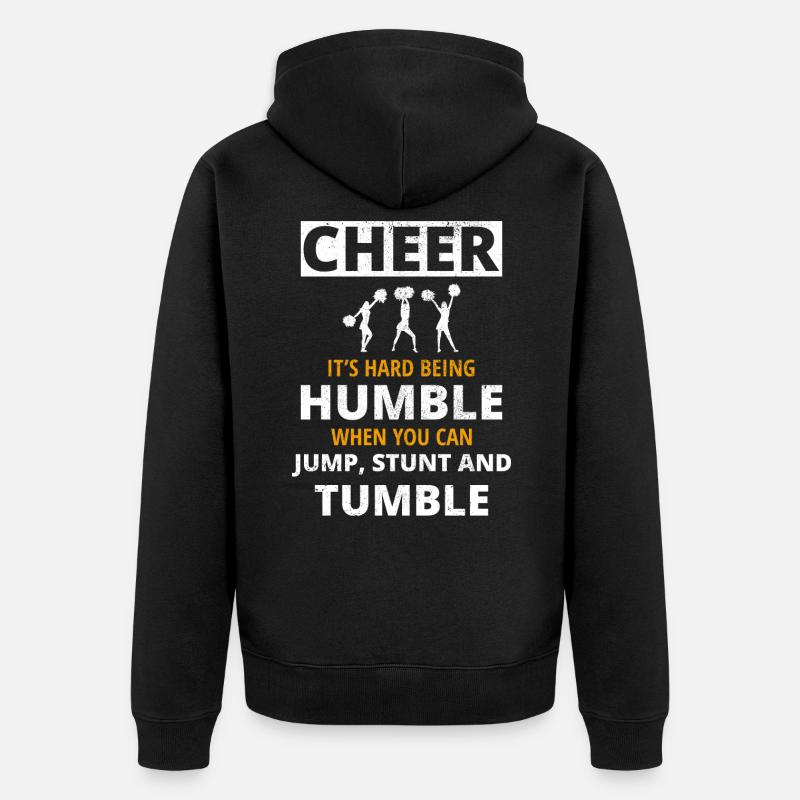 Cheerleader Cheerleading Coach Cheer Cheering - Veste à capuche bio Premium Unisexe - noir