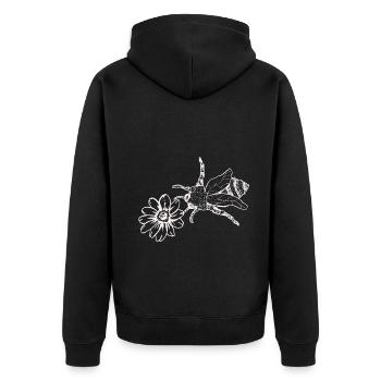 Bee Wasp Bumblebee Beekeeper Nature Conservation Environment Organic - Unisex Premium Organic Zip Hoodie - black - Back - Nico (187cm)