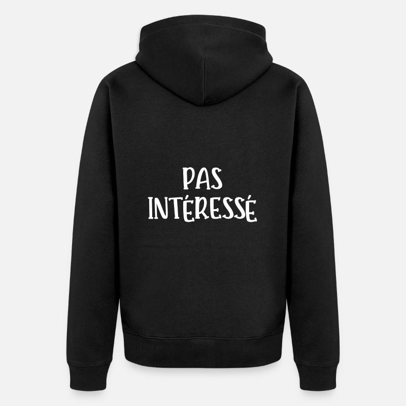pas intéressé - Veste à capuche bio Premium Unisexe - noir