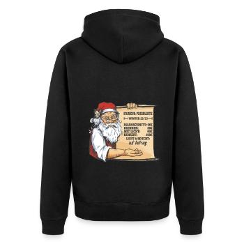 Liste de prix de coiffeur drôle pour Noël 2022 - Veste à capuche bio Premium Unisexe - noir - Dos - Nico (187cm)