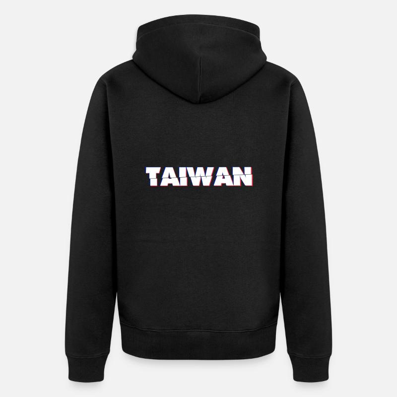 Taiwan - Unisex Premium Bio Zip Hoodie - Schwarz