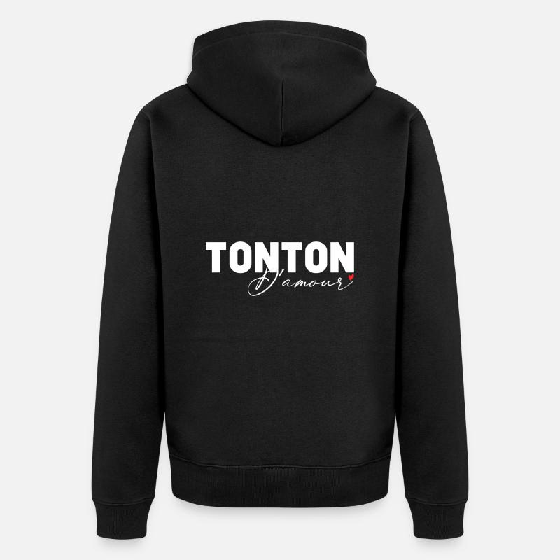 Tonton d'amour - Veste à capuche bio Premium Unisexe - noir