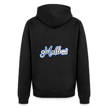 Malle 2024 Palme Mallorca - Unisex Premium Bio Zip Hoodie - Schwarz - Hinten - Nico (187cm)
